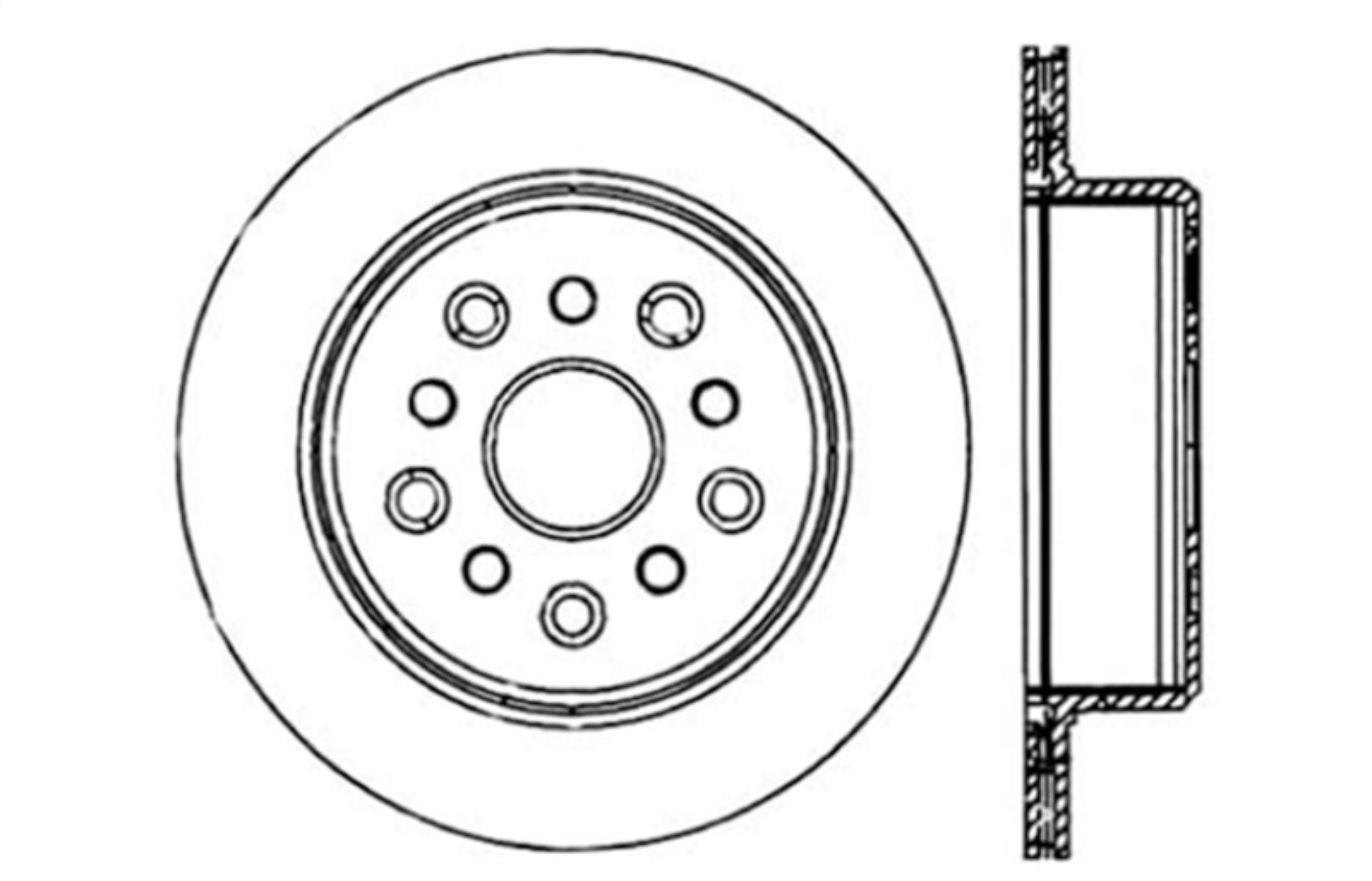 Picture of Sport Cross Drilled Brake Rotor; Rear Left