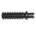 Picture of Vortex Racing Rearsets Replacement Foot Peg with End Plug- Black