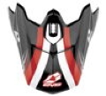 Picture of EVS T3 Works Visor - Black/White/Red