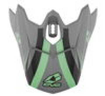 Picture of EVS T3 Works Visor - Matte Grey/Green/Black
