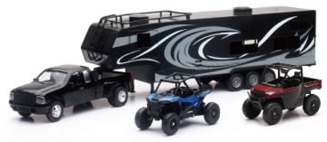 Picture of New Ray Toys Pickup Toy Hauler w/Polaris Vehicles (Blue RZR and Red Ranger)