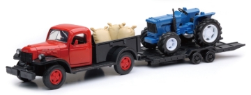 Picture of New Ray Toys 1946 Dodge Power Wagon with Farm Tractor/ Scale - 1:32
