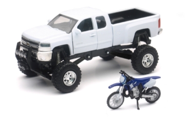 Picture of New Ray Toys Chevrolet Silverado with Yamaha Dirt Bike/ Scale - 1:32