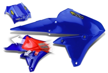Picture of Cycra 15-19 Yamaha WR250F Powerflow Radiator Shrouds - OEM Blue