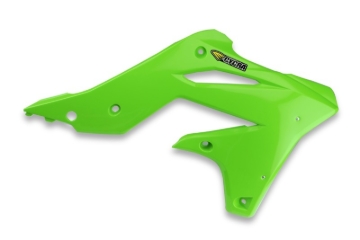 Picture of Cycra 13-16 Kawasaki KX250F Powerflow Radiator Shrouds - OEM Green