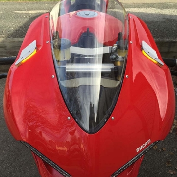 Picture of New Rage Cycles 15-19 Ducati 1299 Panigale Mirror Block Off Turn Signals Brushed Aluminum