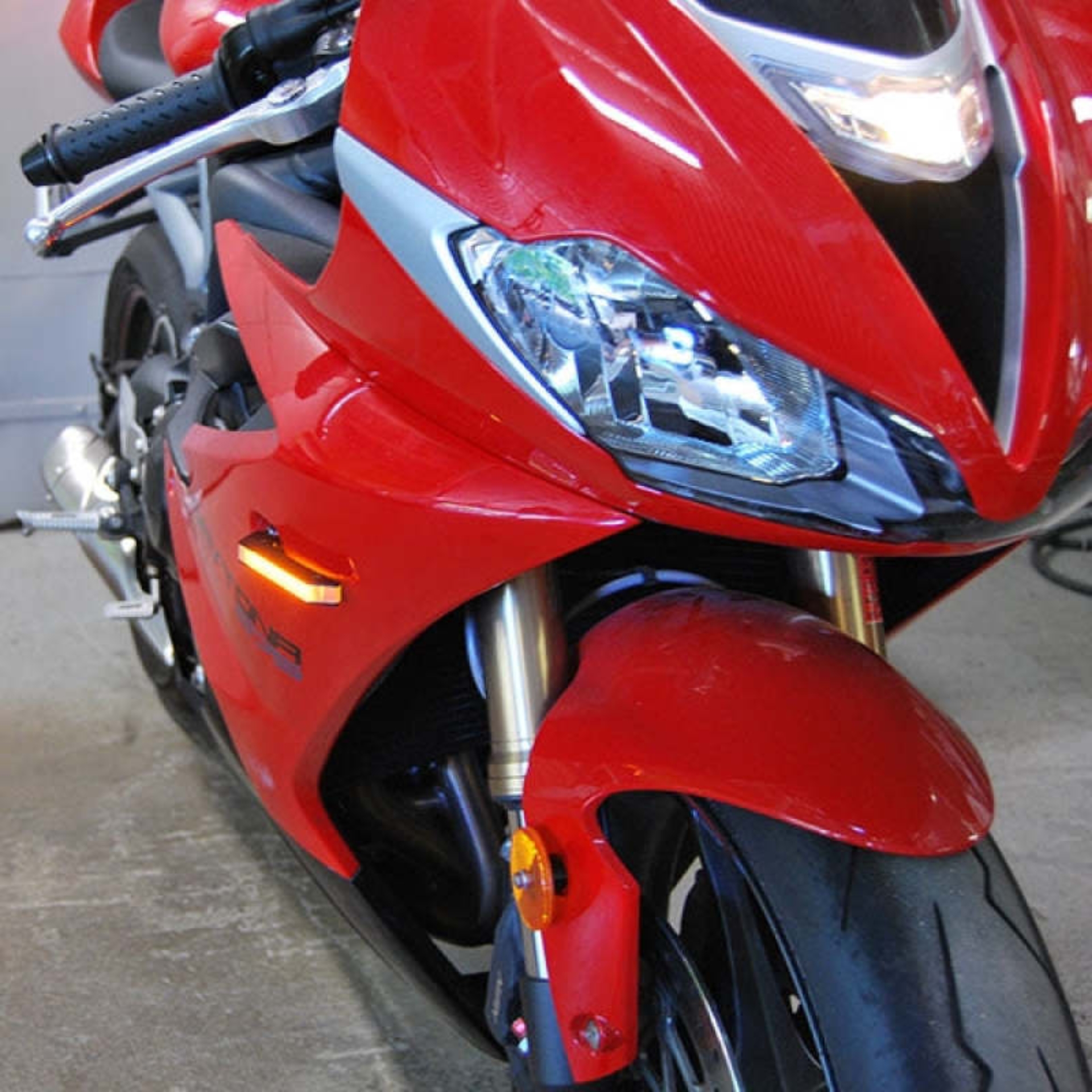 Picture of New Rage Cycles 13+ Triumph Daytona 675 Front Turn Signals