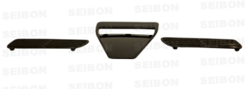 Picture of Seibon 08-09 Mitsubishi Evo X Carbon Fiber Hood Scoop - Only Fits OEM Hoods (Not Seibon Hoods)