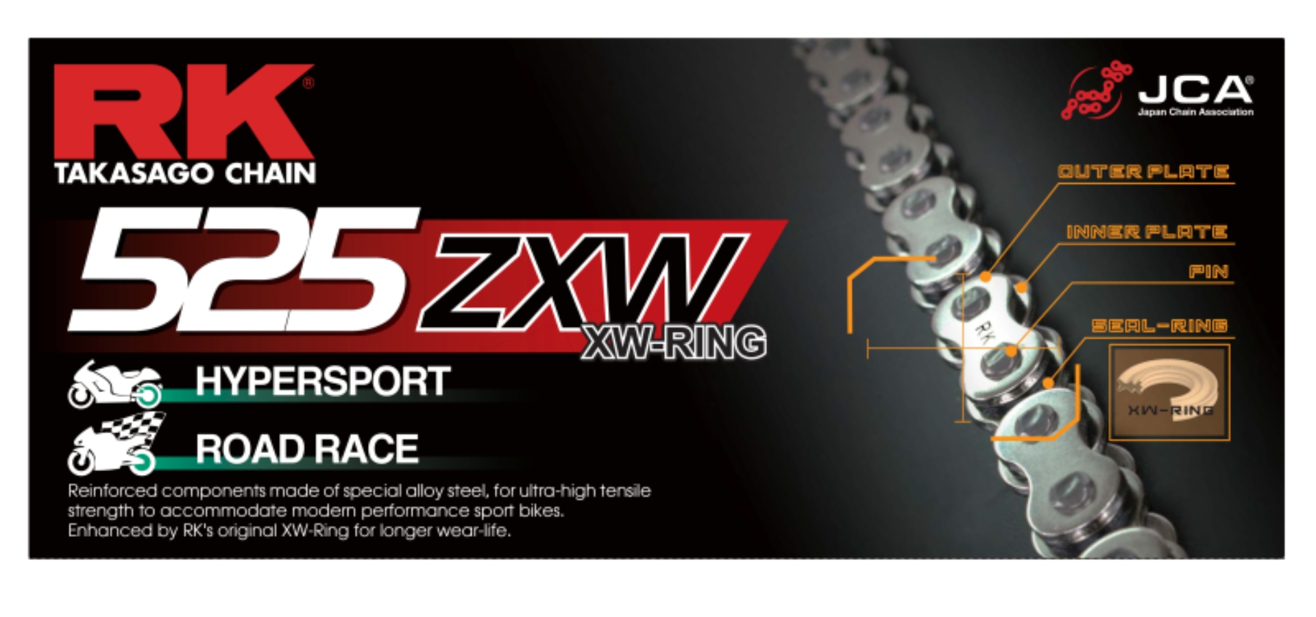 Picture of RK Chain CC525ZXW-120L XW-Ring - Chrome