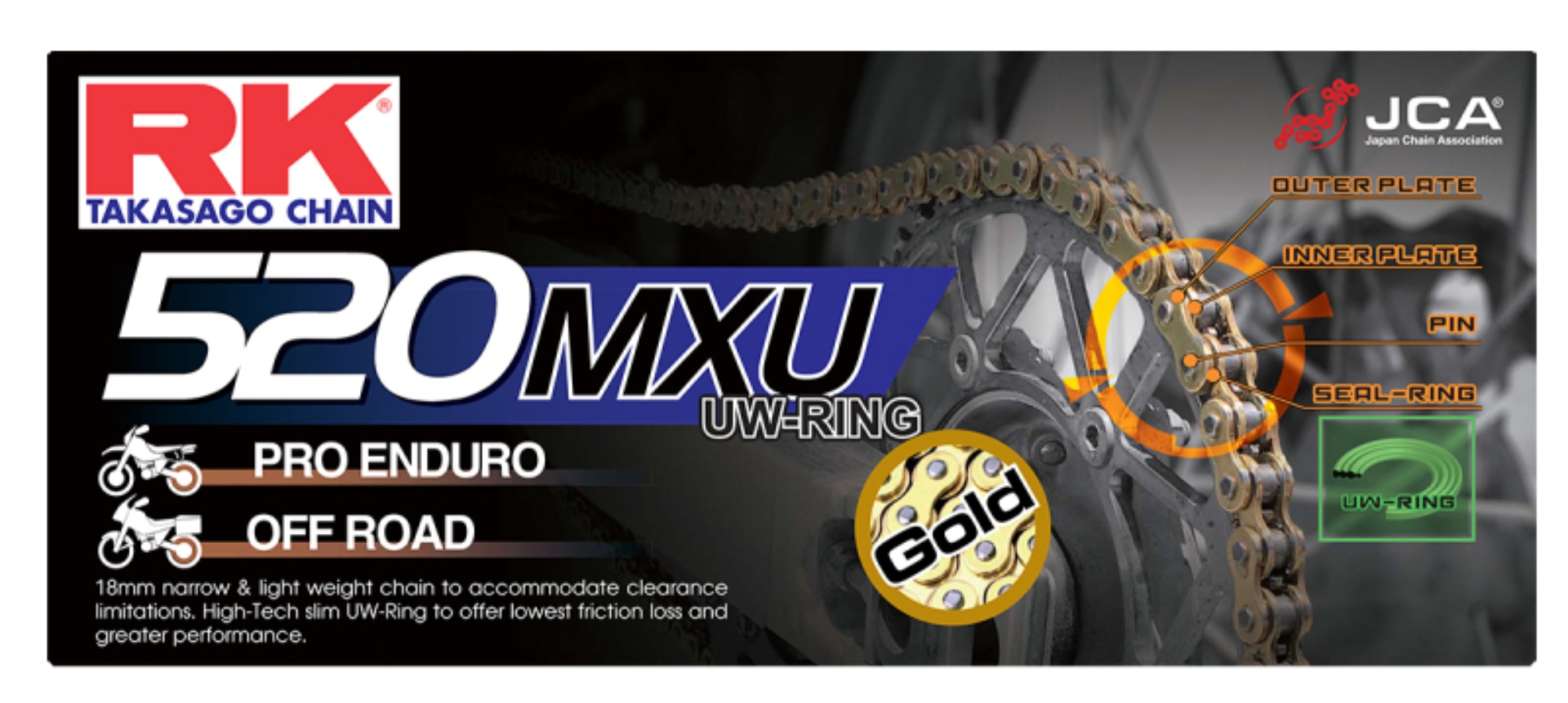 Picture of RK Chain GB520MXU-110L UW-Ring - Gold