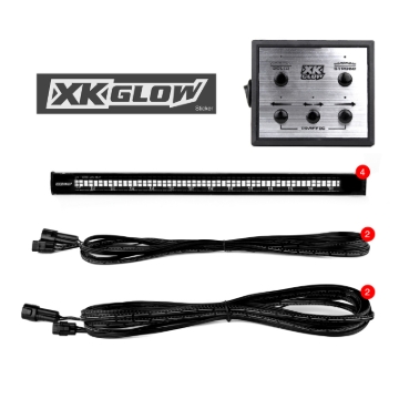 Picture of XK Glow Tube Strobe Lights w/ Traffic Modes Ultra Bright LEDs Multiple Strobe Modes + Solid On - Red