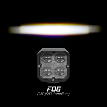Picture of XK Glow XKchrome 20w LED Cube Light w/ RGB Accent Light Kit w/ Controller- Fog Beam 2pc