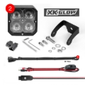 Picture of XK Glow XKchrome 20w LED Cube Light w/ RGB Accent Light Kit w/ Controller- Driving Beam 2pc