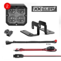 Picture of XK Glow XKchrome 20w LED Cube Light w/ RGB Accent Light Kit w/ Controller- Fog Beam 2pc