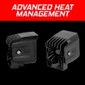 Picture of XK Glow XKchrome 20w LED Cube Light w/ RGB Accent Light Kit w/ Controller- Spot Beam 2pc