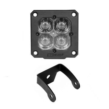 Picture of XK Glow Flush Mount XKchrome 20w LED Cube Light w/ RGB Accent Light Kit w/ Controller- Spot Beam 2pc