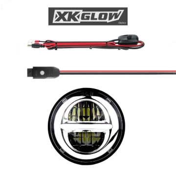 Picture of XK Glow Chrome Bezel 5.75in XKchrome LED headlight