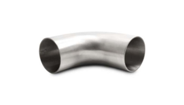 Picture of Vibrant 2.5in OD 4.13in Tangent Length T304 SS 90 Deg Mandrel Bend w/Extended Leg Length