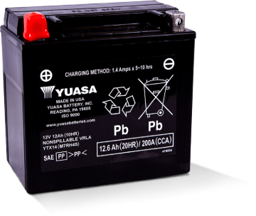 Picture of Yuasa YTX14 Maintenance Free AGM 12-Volt Battery