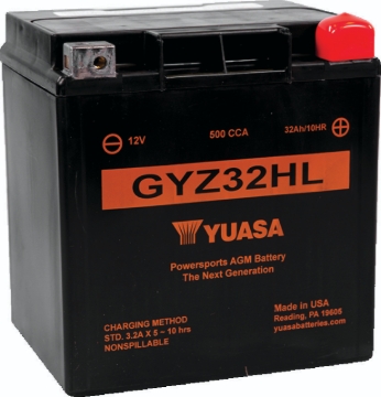 Picture of Yuasa GYZ32HL High Performance Maintenance Free AGM 12-Volt Battery