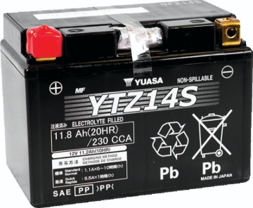 Picture of Yuasa YTZ14S Maintenance Free AGM 12-Volt Battery