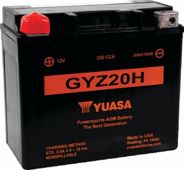 Picture of Yuasa GYZ20H High Performance Maintenance Free AGM 12-Volt Battery