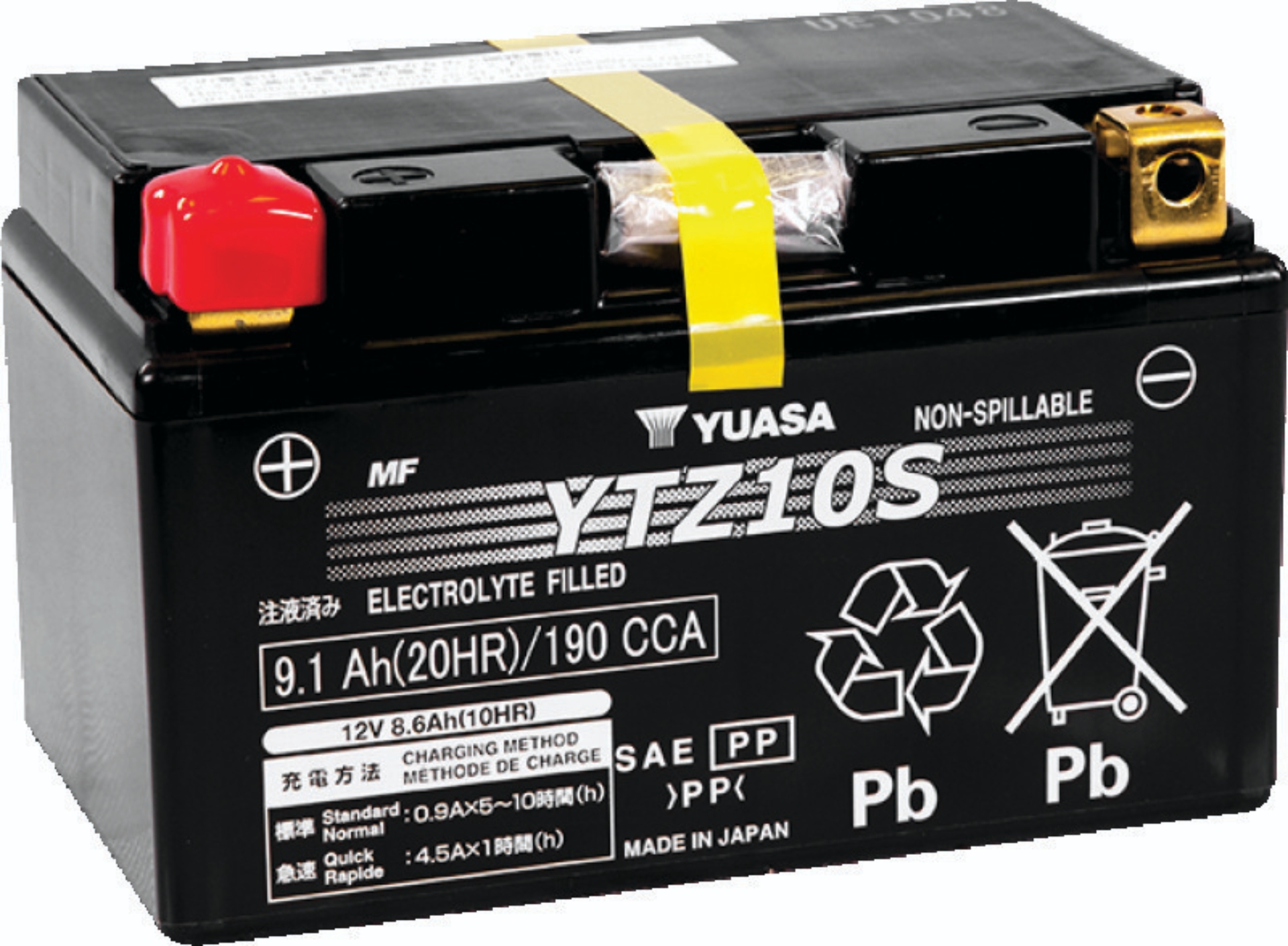Picture of Yuasa YTZ10S Maintenance Free AGM 12-Volt Battery