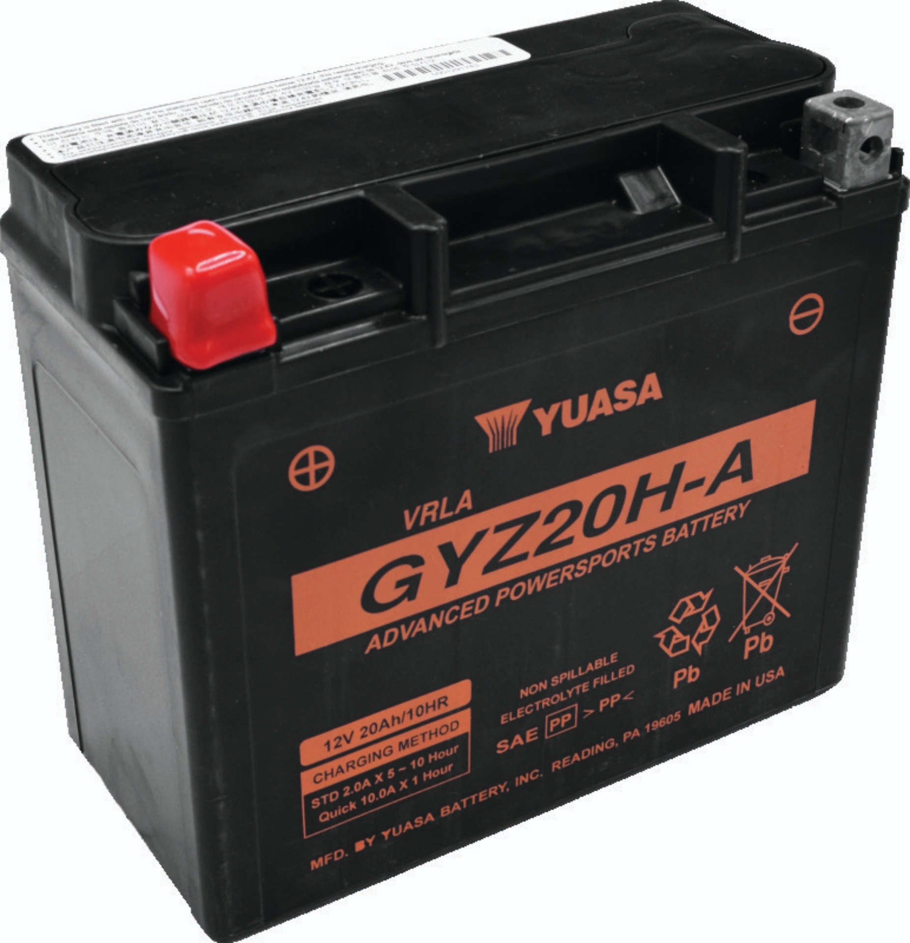 Picture of Yuasa GYZ20H-A High Performance Maintenance Free AGM 12-Volt Battery