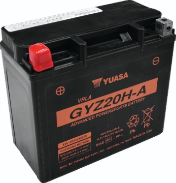 Picture of Yuasa GYZ20H-A High Performance Maintenance Free AGM 12-Volt Battery