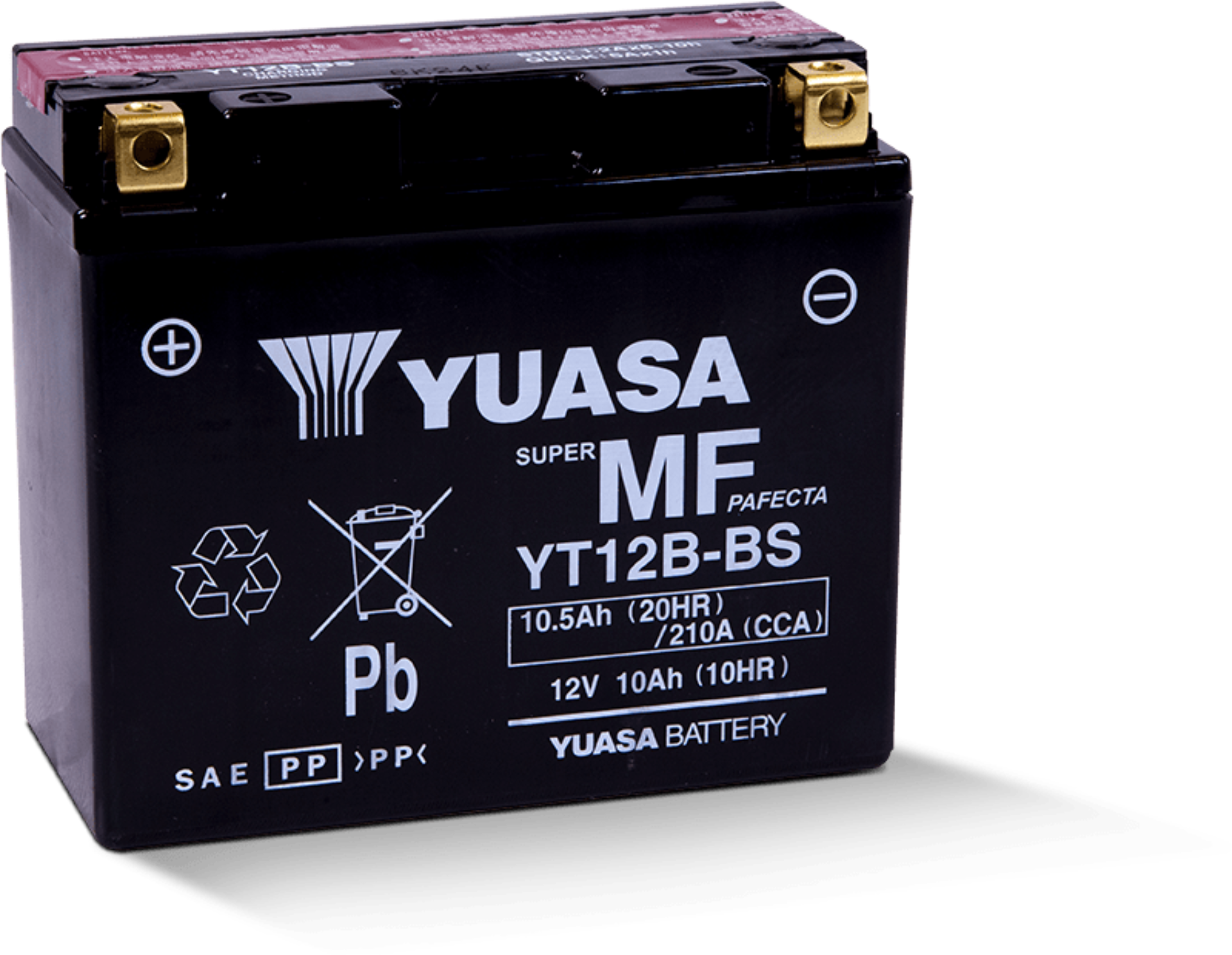 Picture of Yuasa YT12B-BS Maintenance Free 12-Volt AGM Battery w/Bottle