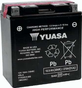 Picture of Yuasa YTX20CH-BS High Performance AGM Battery w/Bottle