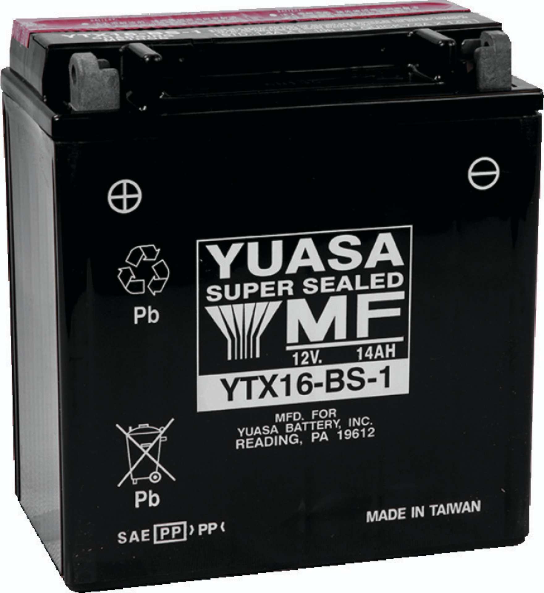 Picture of Yuasa YTX16-BS-1 Maintenance Free AGM 12-Volt Battery w/Bottle