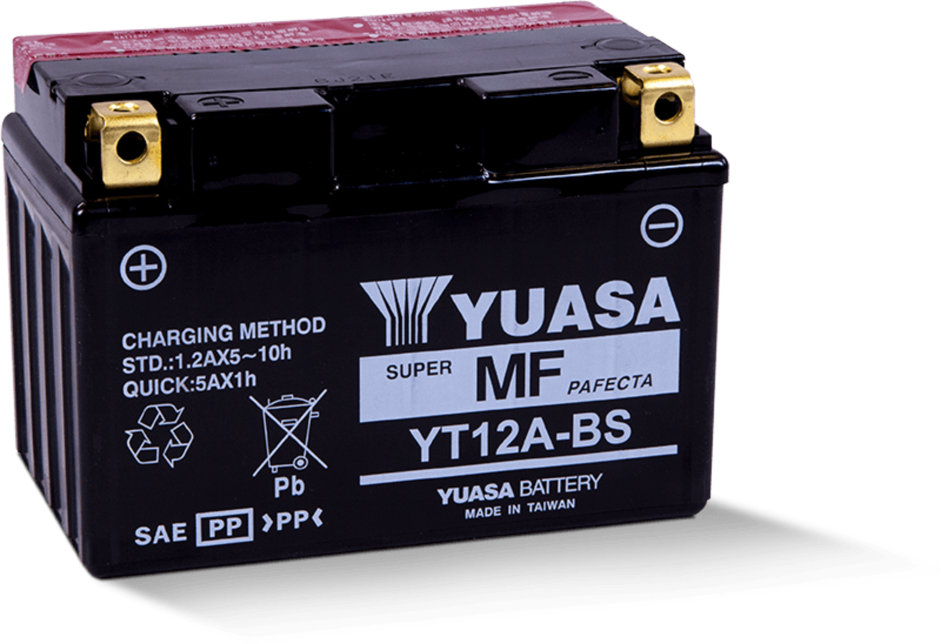 Picture of Yuasa YT12A-BS Maintenance Free AGM 12-Volt Battery w/Bottle