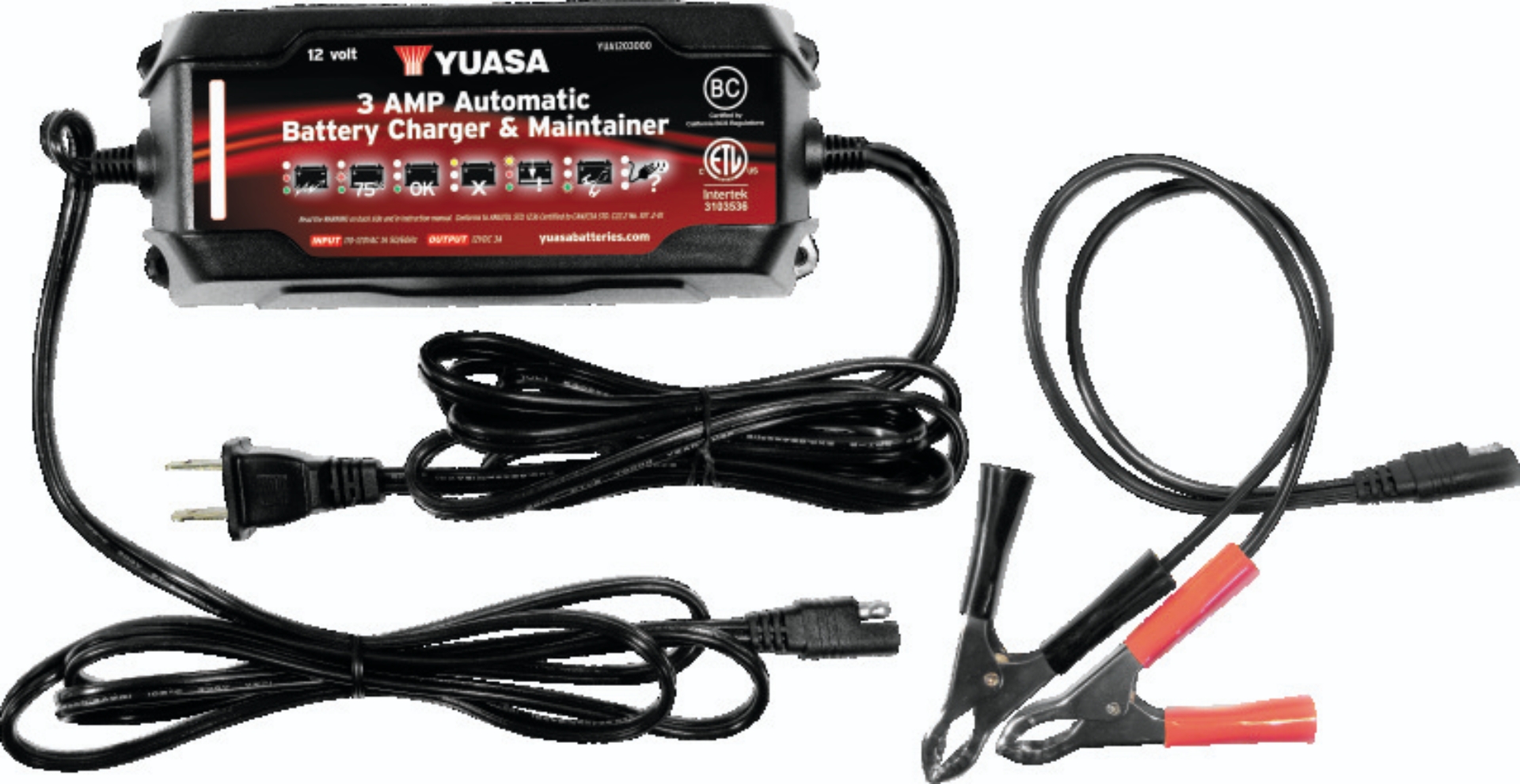 Picture of Yuasa 3 Amp Charger & Maintainer - 12V