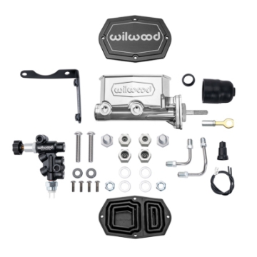 Picture of Wilwood Compact Tandem M/C Aluminum 1.00in Bore w/ Bracket/Valve/Push (Mopar) - Chrome P-coat