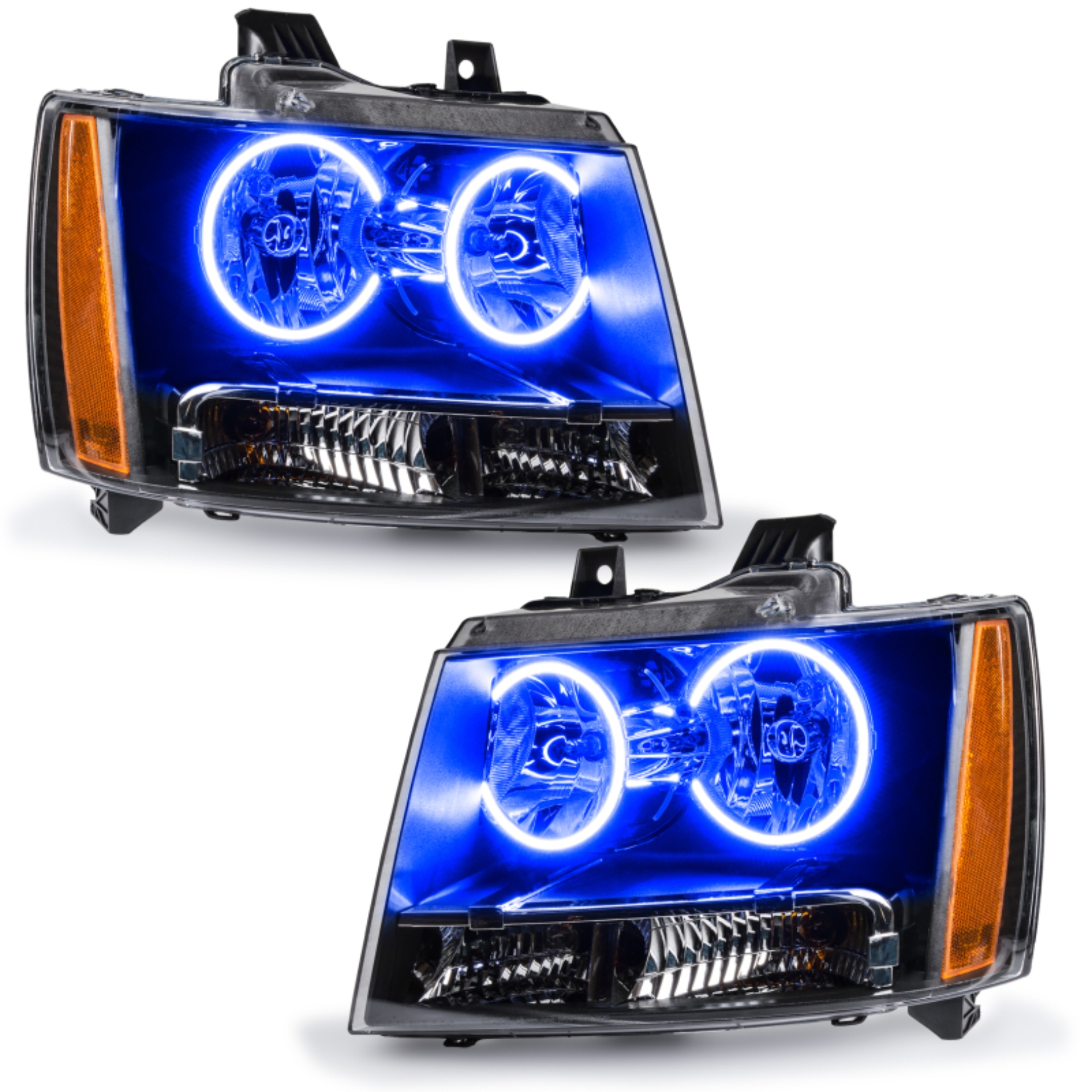 Picture of Oracle Lighting 07-14 Chevrolet Suburban Pre-Assembled LED Halo Headlights -Blue