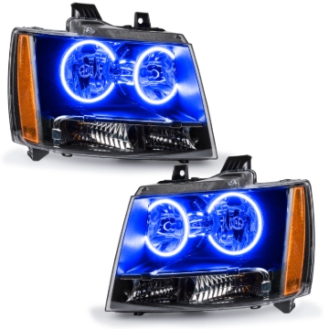 Picture of Oracle Lighting 07-14 Chevrolet Suburban Pre-Assembled LED Halo Headlights -Blue
