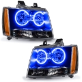 Picture of Oracle Lighting 07-14 Chevrolet Tahoe Pre-Assembled LED Halo Headlights -Blue