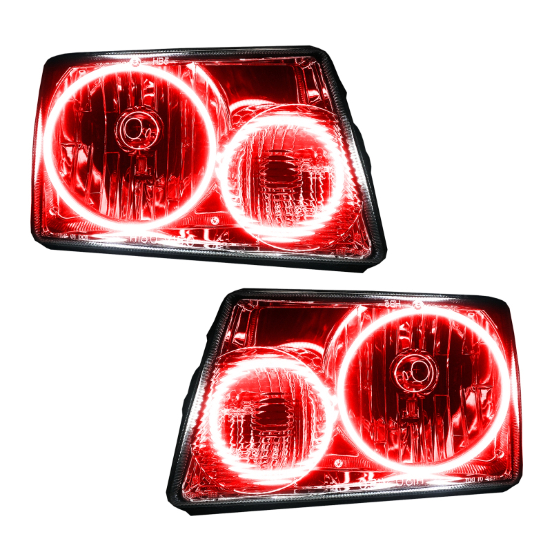 Picture of Oracle Lighting 01-11 Ford Ranger Pre-Assembled LED Halo Headlights -Red