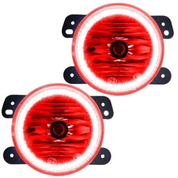 Picture of Oracle Lighting 07-09 Jeep Wrangler JK Pre-Assembled LED Halo Fog Lights -Red