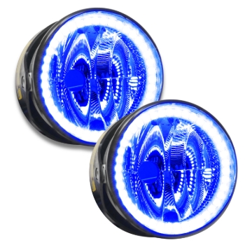 Picture of Oracle Lighting 03-04 Lincoln Navigator Pre-Assembled LED Halo Fog Lights -Blue