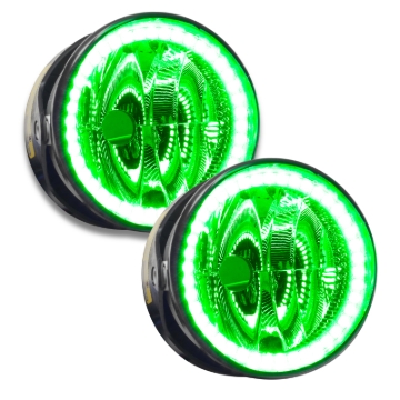 Picture of Oracle Lighting 03-04 Lincoln Navigator Pre-Assembled LED Halo Fog Lights -Green