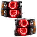 Picture of Oracle Lighting 07-13 Chevrolet Silverado Assembled Halo Headlights Round Style -Red