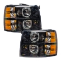 Picture of Oracle Lighting 07-13 Chevrolet Silverado Assembled Halo Headlights Round Style -Blue
