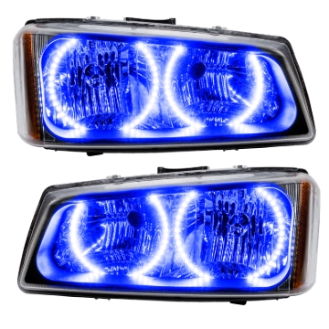 Picture of Oracle Lighting 03-06 Chevrolet Silverado Pre-Assembled LED Halo Headlights -Blue