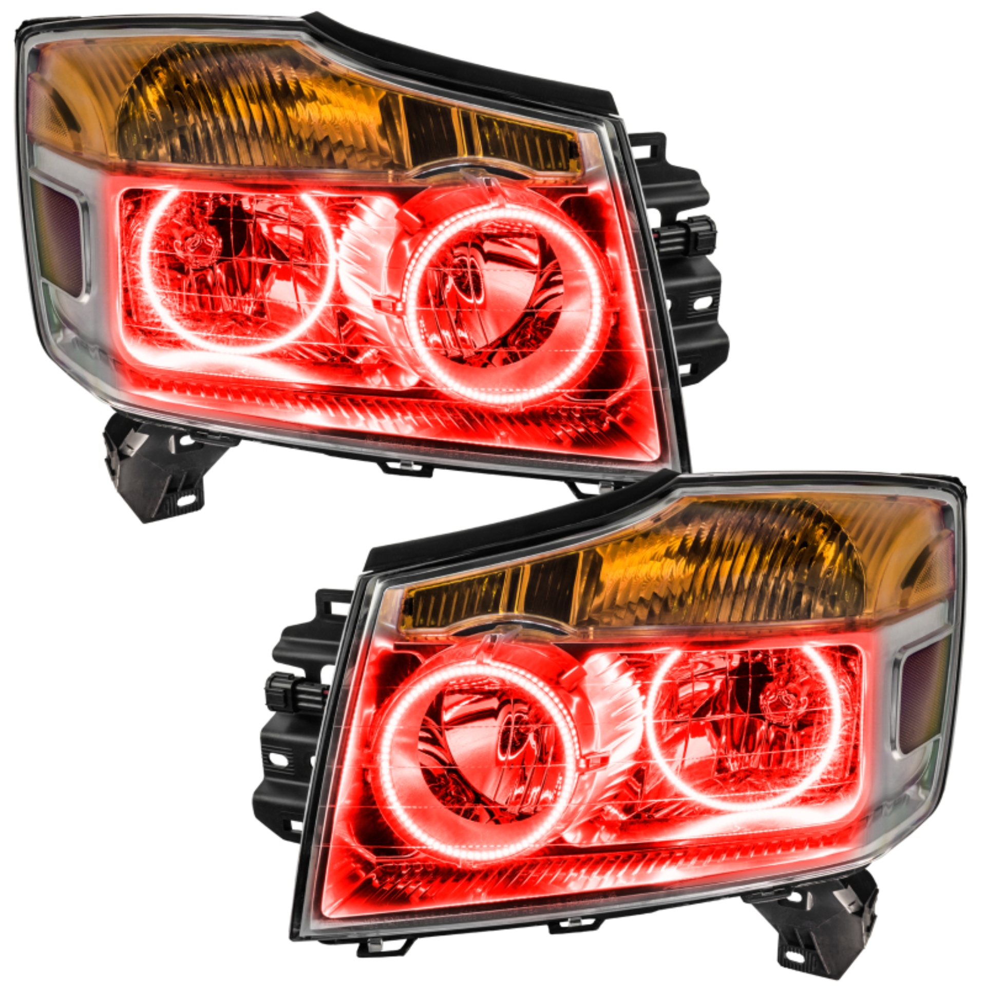 Picture of Oracle Lighting 08-15 Nissan Armada Pre-Assembled LED Halo Headlights -Red