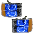 Picture of Oracle Lighting 07-13 GMC Sierra Pre-Assembled LED Halo Headlights - Blue
