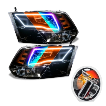 Picture of Oracle Lighting 09-18 RAM 1500 Sport Halo Headlights - Blk Housing w/RF Controller
