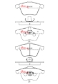 Picture of DBA 12-13 Volkswagen Golf R Front RP Performance Brake Pads