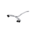Picture of MBRP 2009-2023 Nissan GTR 3.8L Stainless Steel 3.5in Cat-Back, Dual Split Rear Quad Carbon Tips